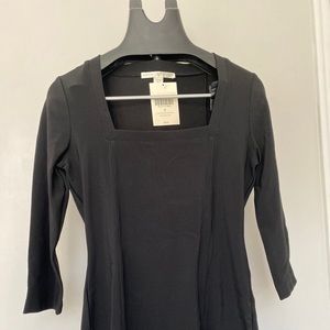 Boston Proper Beyond Travel ¾ sleeve black tunic
